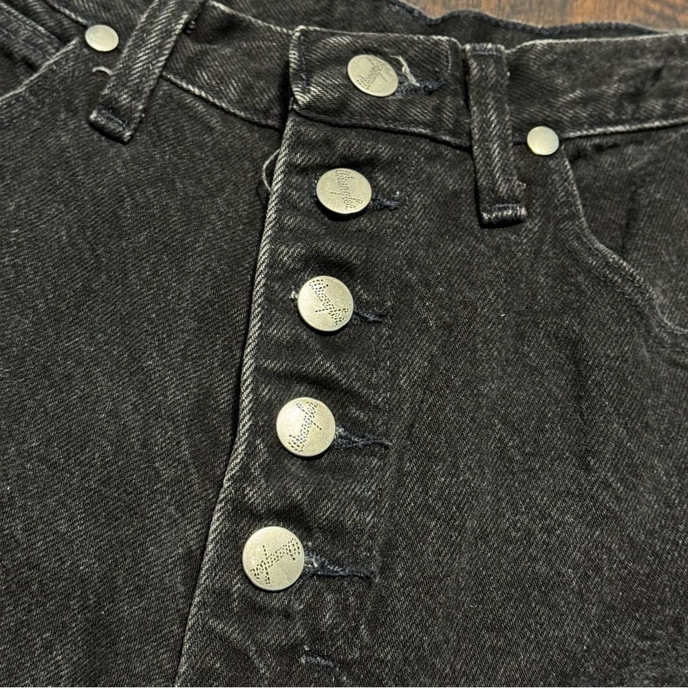 Wrangler Jeans Vintage 1989 Women's Black High-Waisted Button Fly Jeans 26/34 - Picture 7 of 12